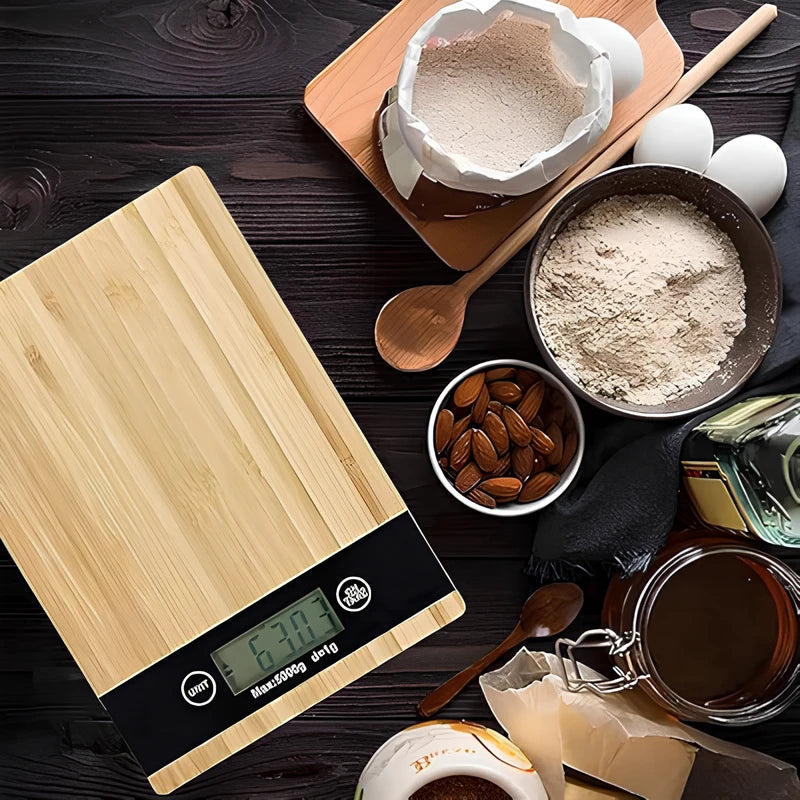PureMeasure™ Bamboo Digital Kitchen Scale