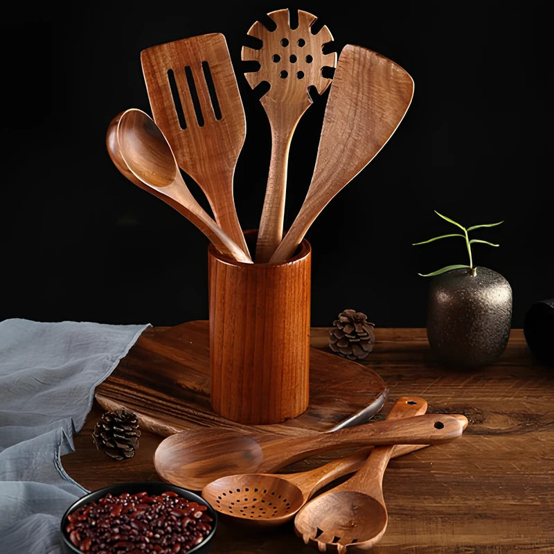 PureGrain™ Teak Kitchen Tool Set